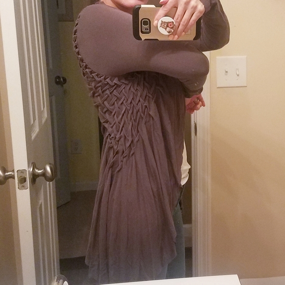 Anthropologie Braid asymmetrical cardigan sweater - Picture 9 of 16